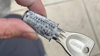 MIWA製ディンプルキーの分解洗浄作業【千葉県流山市】